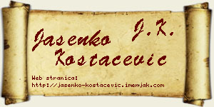 Jasenko Kostačević vizit kartica